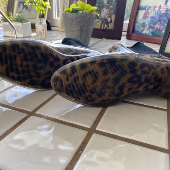 J Crew Chelsea Leopard Print Ankle Rain Boots Size 10 - Picture 5 of 6